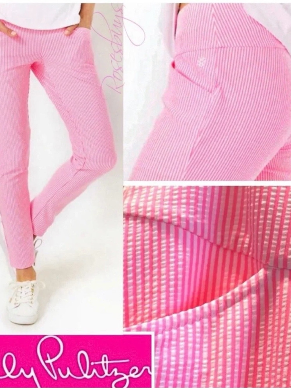 Lilly Pulitzer Pink Striped Luxletic Corso Pants